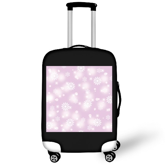 Violet Snowflakes Pattern Luggage Covers