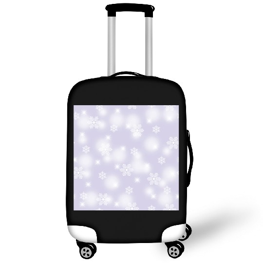 Lavender Snowflakes Pattern Luggage Covers