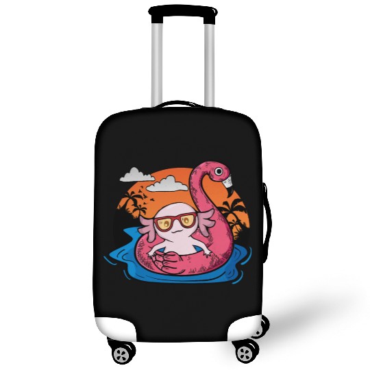 Axolotl Gift Women Swimming Pool Flamingo Axolotl Luggage Covers
