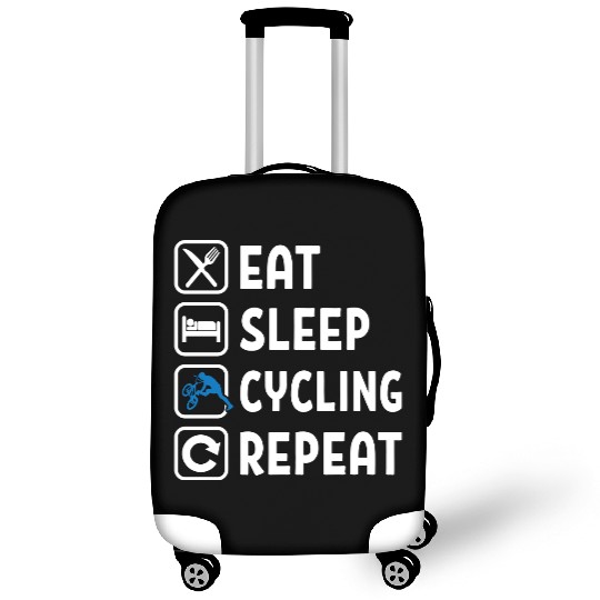 Eat Sleep Cycling Repeat Luggage Covers