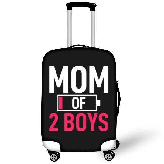 Mom of 2 Boys Low Battery Funny Mothers Day Luggage Covers
