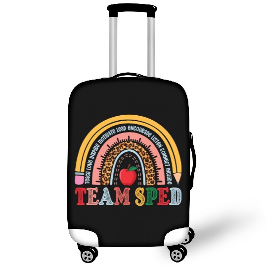 Team SPED Teacher Rainbow Luggage Covers