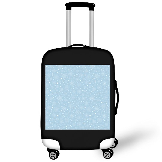 Light Blue Snowflakes Pattern Luggage Covers