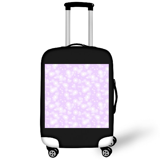 Violet Snowflakes Pattern Luggage Covers