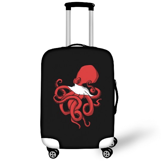 Scuba Diver Red White Flag Octopus Scuba Diving Luggage Covers