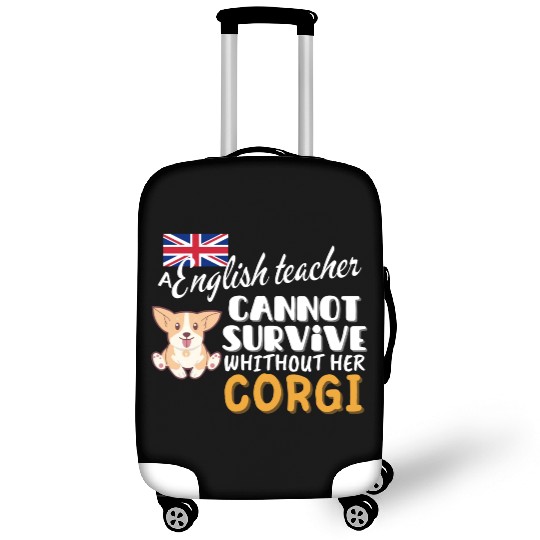English teacher gift idea for women dog Corgi Luggage Covers