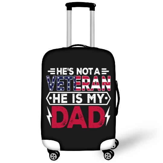 US Veteran Dad Veterans Day Patriotic American Fla Luggage Covers