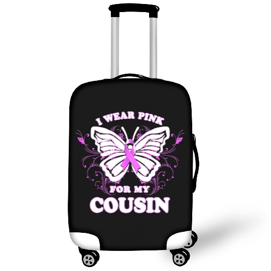 Breast Cancer Awareness Wear Pink Ribbon Cousin Luggage Covers