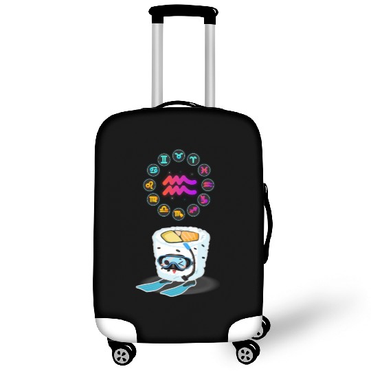 Japanese Sushi Funny Aquarius Zodiac Sushi Lover Luggage Covers