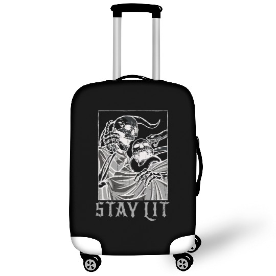 Skeleton Bones Tarot Card Occult Stay Gothic Luggage Covers