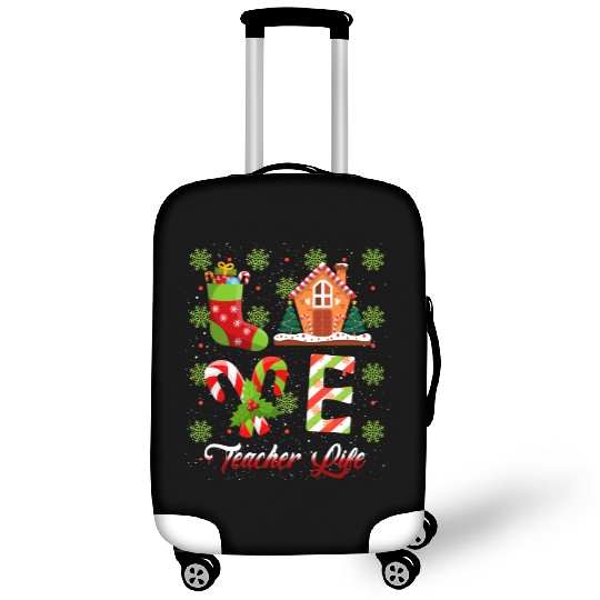 Love Christmas Teacher Life Luggage Covers