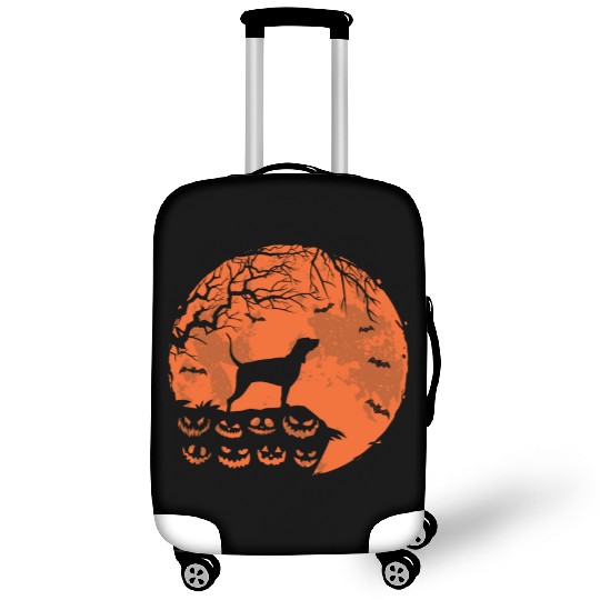 Plott Hound And Moon Halloween Funny Dog Lover Luggage Covers