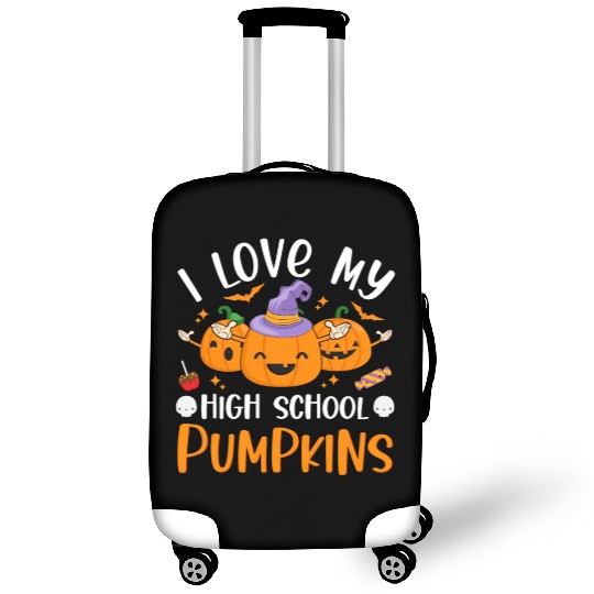 I Love My High School Pumpkins Halloween Teachers Luggage Covers