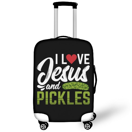 I Love Jesus And Pickles Luggage Covers