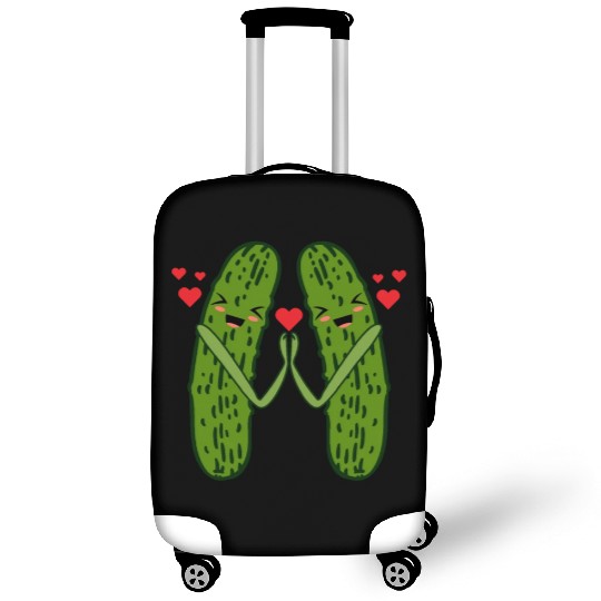 Sweet Couple Pickle Luggage Covers