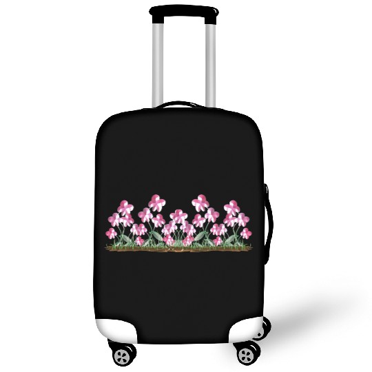 pink flowers glitter plants nature icon Luggage Covers