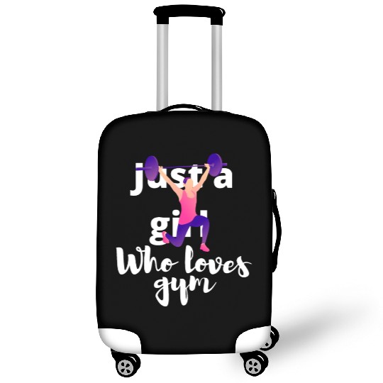 Just A Girl Who Loves Gym. Powerlifting, muscle. Luggage Covers