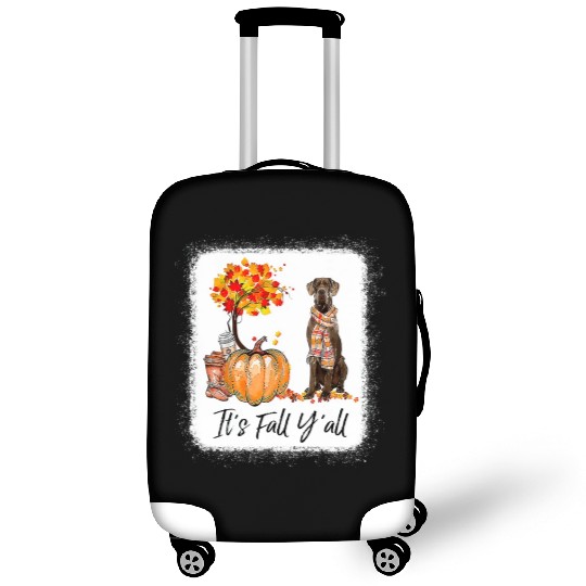 It's Fall Y all Great Dane Dog Lovers Thanksgiving Luggage Covers