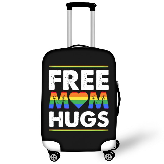 Free Mom Hugs Rainbow Parade Pride Month LGBTQ Luggage Covers