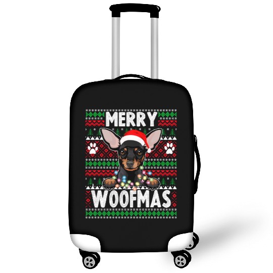 Chihuahua Christmas Lights Dog Lovers Xmas Pajama Luggage Covers