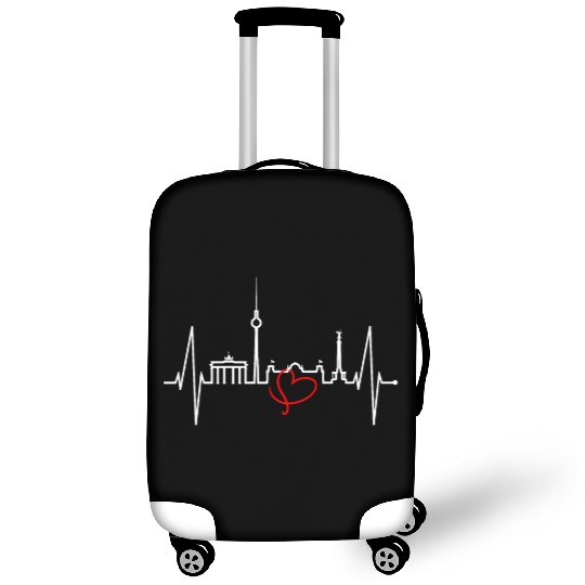 Berlin Skyline Heartbeat Germany Fan I Love Berlin Luggage Covers