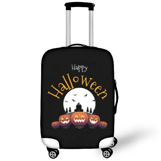 Happy Halloween scary pumpkin head Luggage Covers
