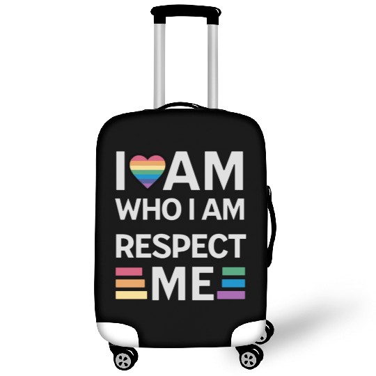 i am who i am respect me rainbow unisex Luggage Covers