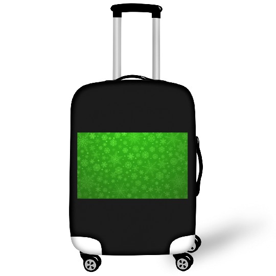 Green Snowflakes Aesthetic Pattern Luggage Covers
