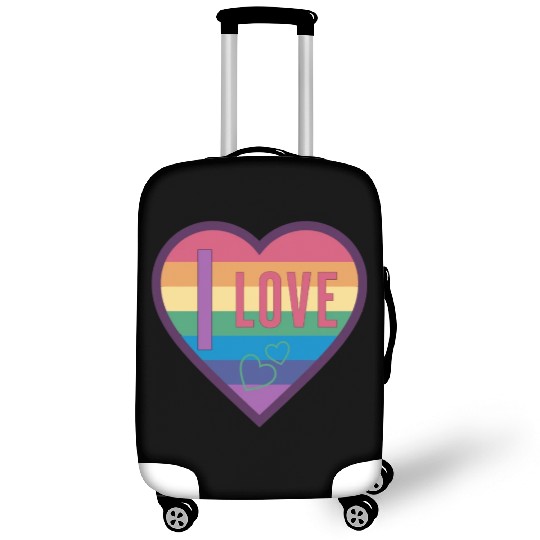 colorful heart rainbow unisex love for everyone Luggage Covers