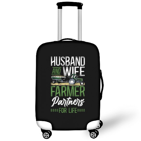 Farming Farmer Husband Wife Luggage Covers
