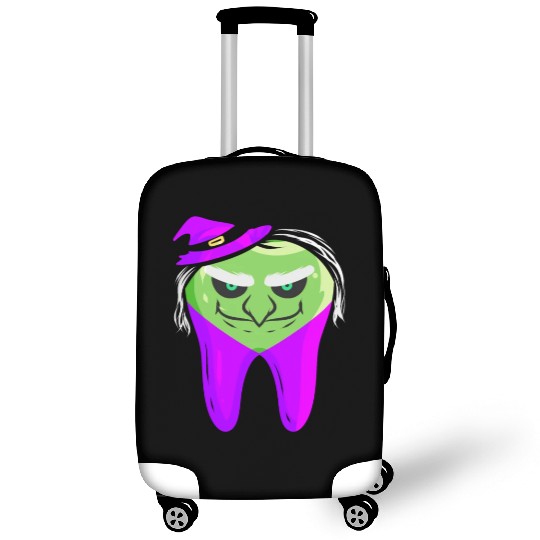 Evil Green Witch Tooth For Dentist On Halloween Luggage Covers