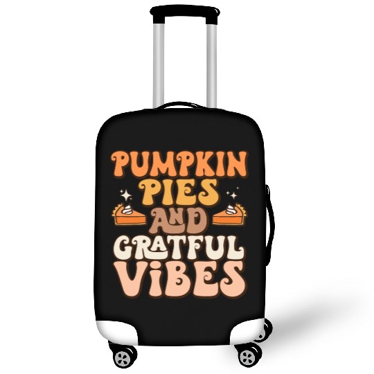 Retro Pumpkin Pies Grateful Vibes Thanksgiving Luggage Covers