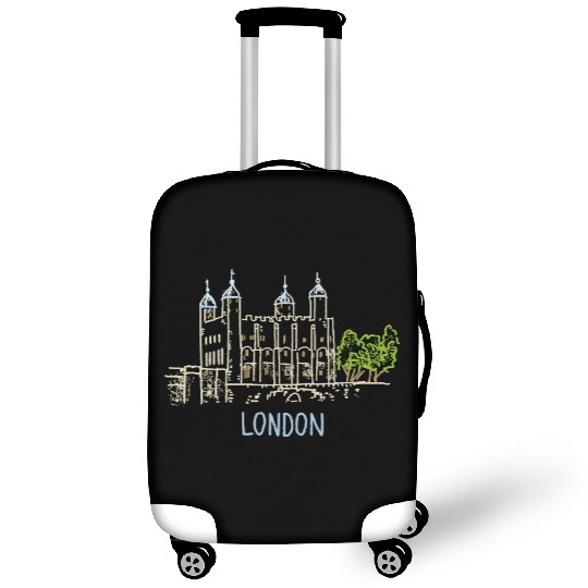 Tower Of London Unique Hand Drawn Art Luggage Covers