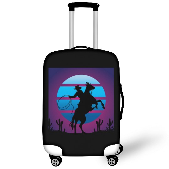 Synthwave Cowboy Rancher Gift Luggage Covers