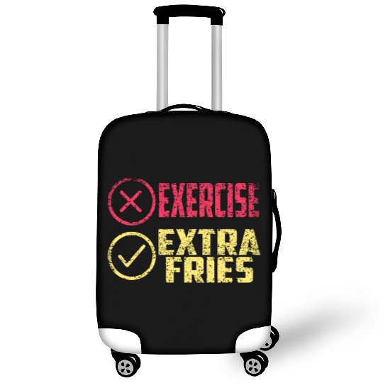 Exercise Extra Fries Chips Workout Gym Luggage Covers
