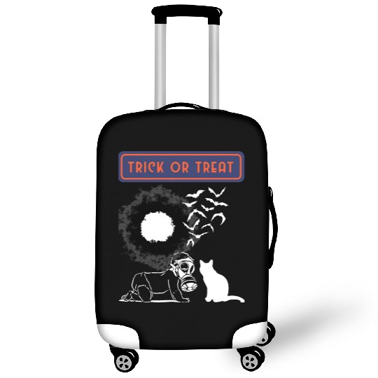 trick or cat or Treat Halloween Funny Novelty 80s Luggage Covers
