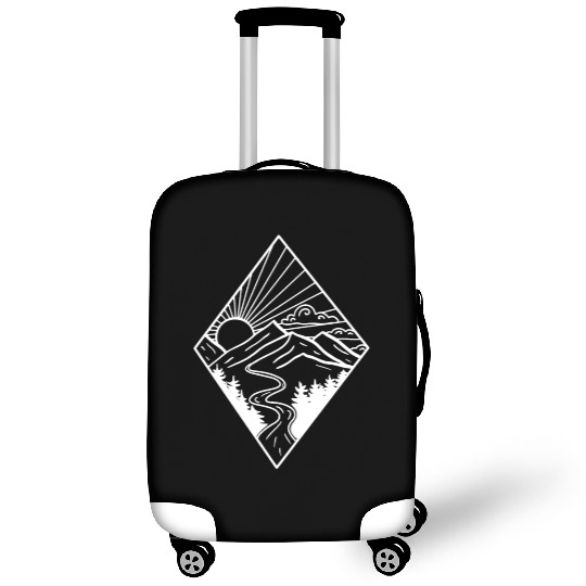 Sunrise Diamond mountain and river Luggage Covers