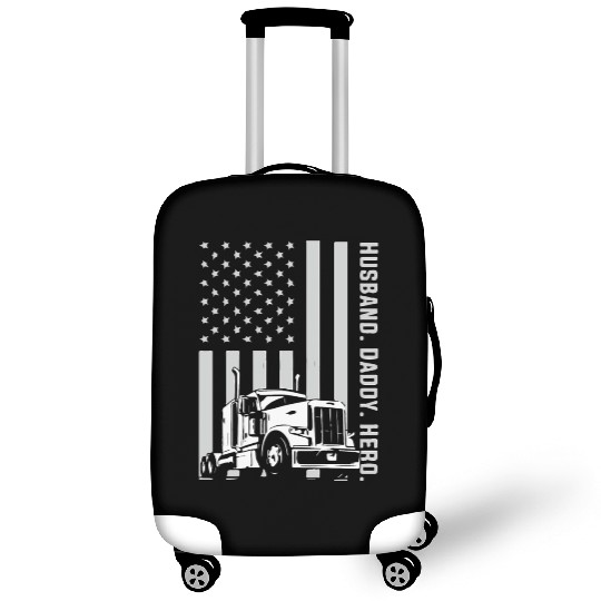 Patriotic Trucker Dad Truck Driver Luggage Covers