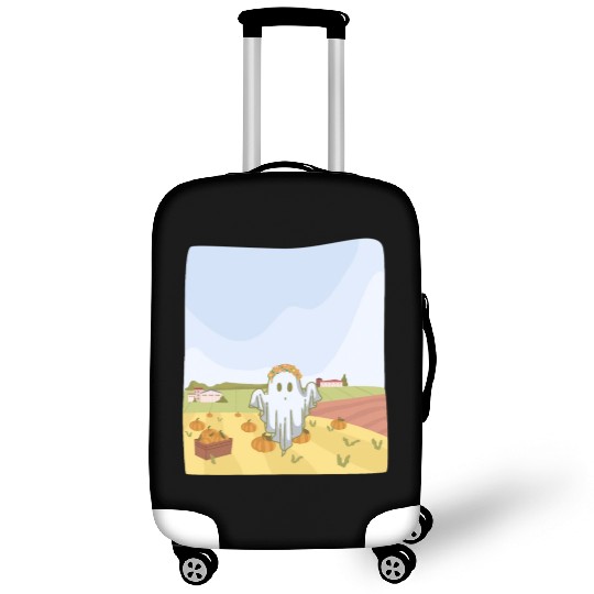 Retro Pumpkin Farm Ghost For A Trick Or Treat Luggage Covers
