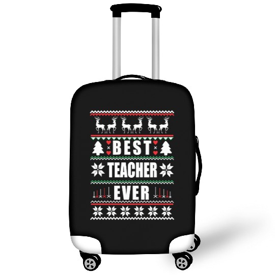 Funny Ugly Christmas Best Teacher Ever Luggage Covers