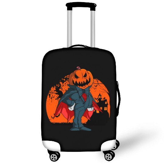 Vampire Pumpkin Head Jack O' Lantern Halloween Luggage Covers