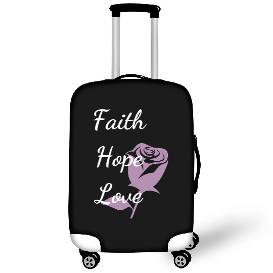 Faith Hope Love with a Rose Luggage Covers