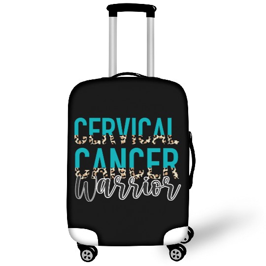 Cervical Cancer Awareness Month Warrior Teal White Luggage Covers