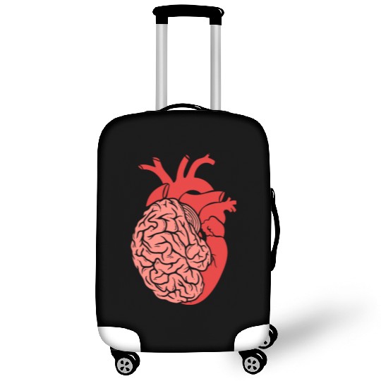 Half Brain Half Heart Organ Anatomy Science Luggage Covers