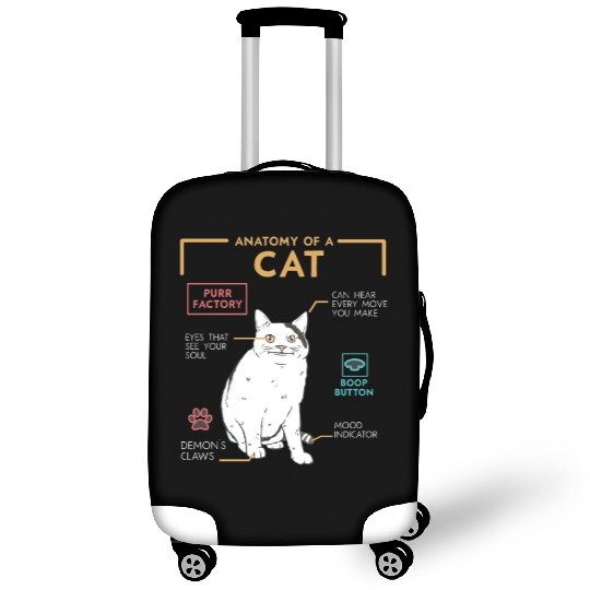 Funny Weird Cat Meme Smiling, Anatomy of A Cat Luggage Covers