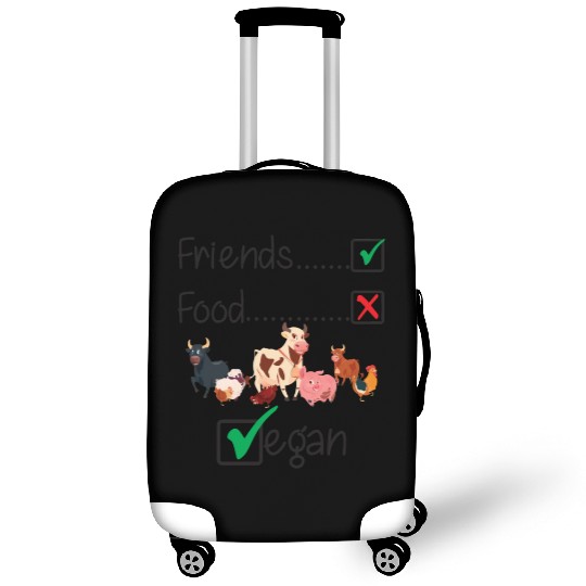 Friends Not Food Vegan Farm Animals Funny Luggage Covers