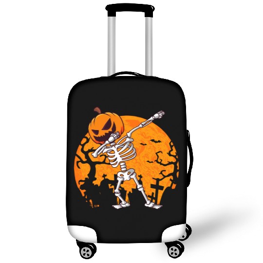 Dabbing Skeleton Jack O Lantern Pumpkin Halloween Luggage Covers