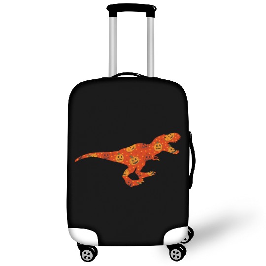 Dinosaur Pumpkin Head Jack O' Lantern Halloween Luggage Covers