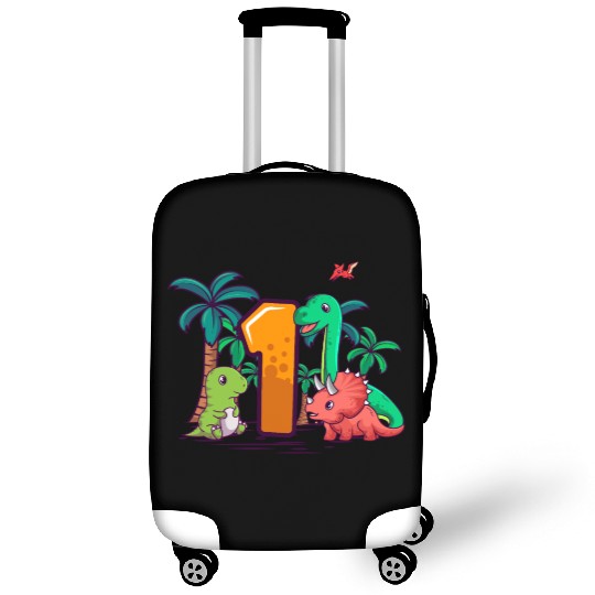 1st Birthday T-Rex Triceratops Dinosaur 1 Year Luggage Covers