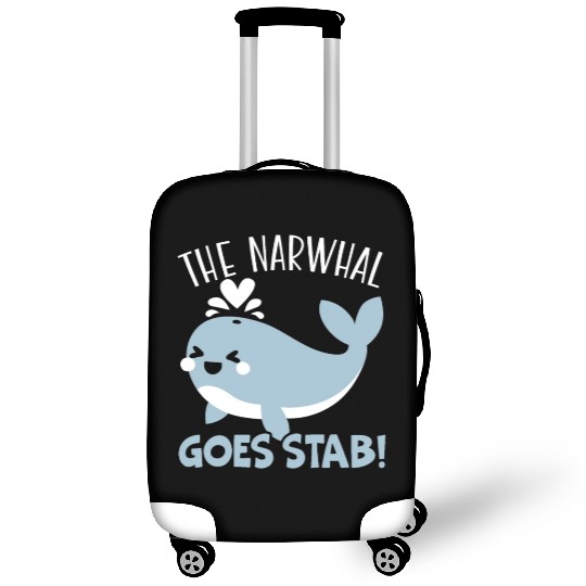 The Narwhal Goes Stab Unicorn Of The Sea Narwhale Luggage Covers